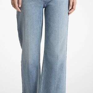 Michael Kors Light Blue Wide-Leg Jeans